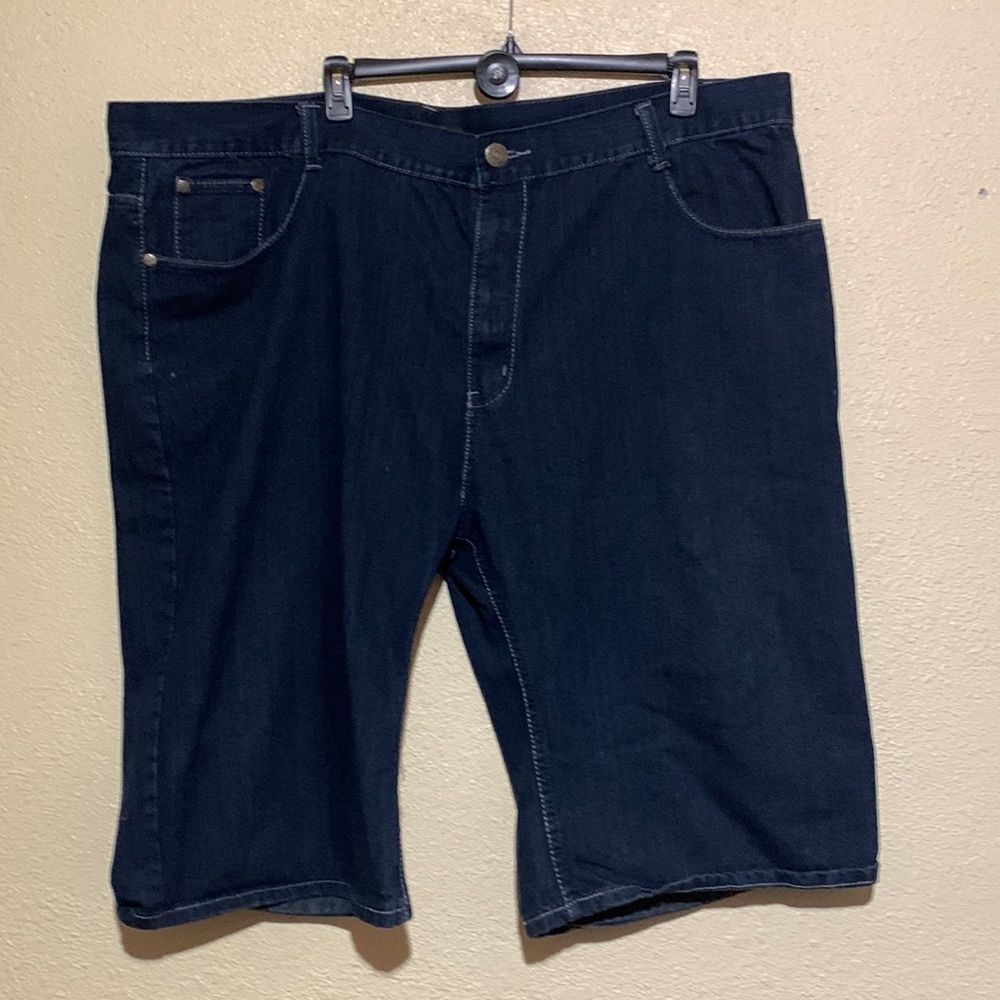 Jean Station Men's Jean Shorts Blue Size 50 Embroidered 5-Pocket LOGO